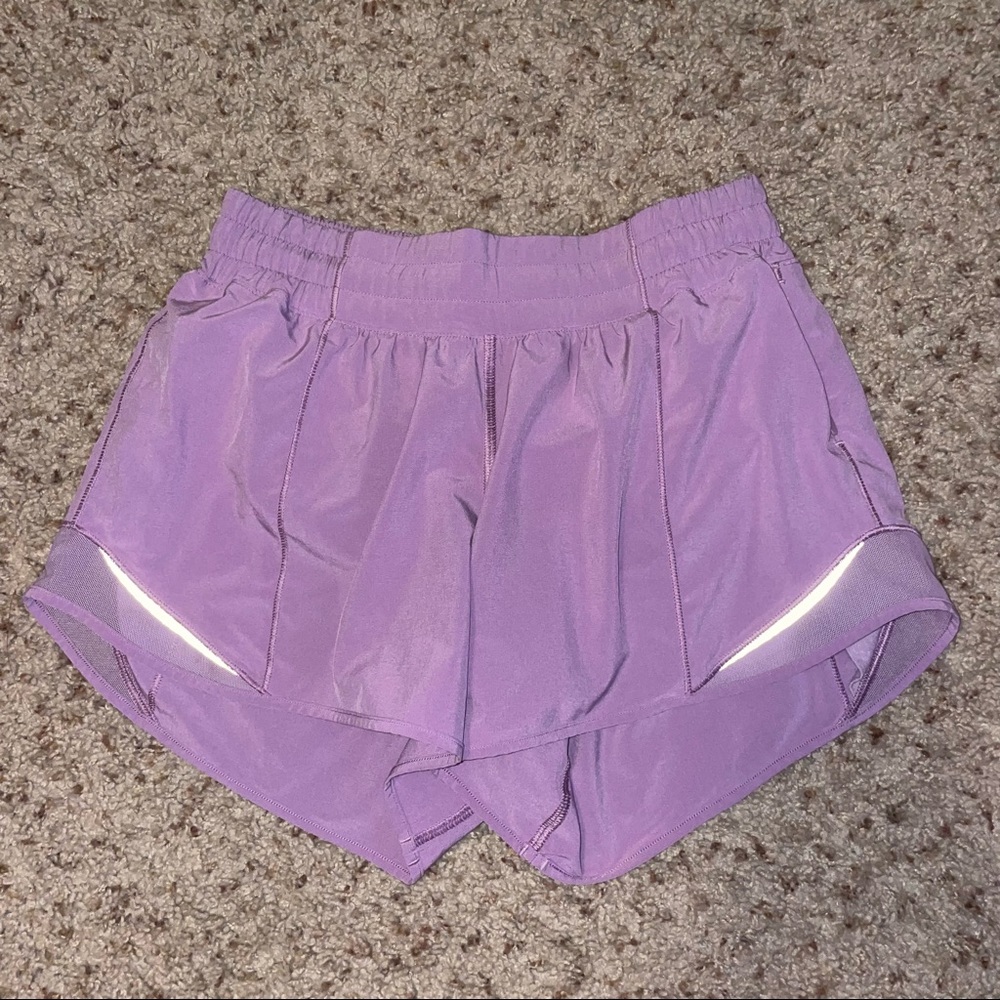 light purple lululemon shorts 4”